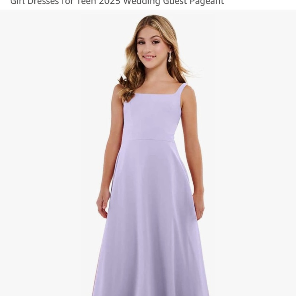 Elegant Lavender Big Girl Dress